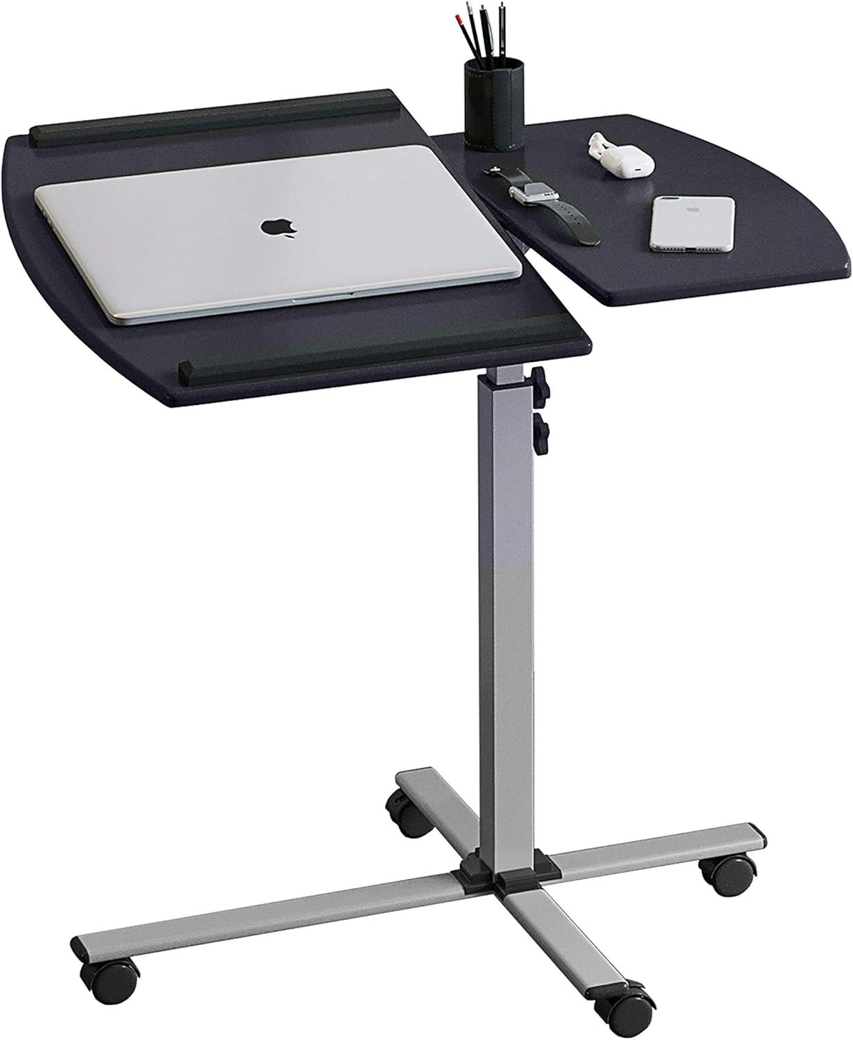 Mobile Laptop Cart Steel Graphite Black - Techni Mobili: Adjustable, Rolling Workstation with Locking Wheels