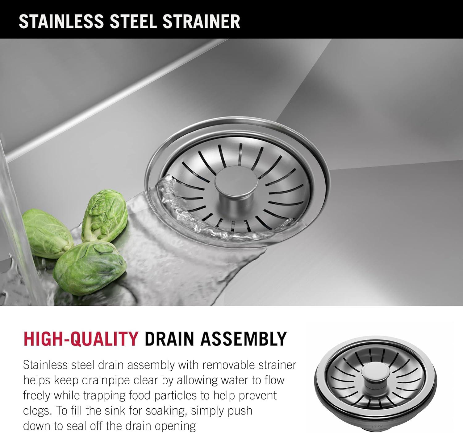 Delta Lenta™ Undermount 16 Gauge Stainless Steel Single Bowl Kitchen Sink with Accessories