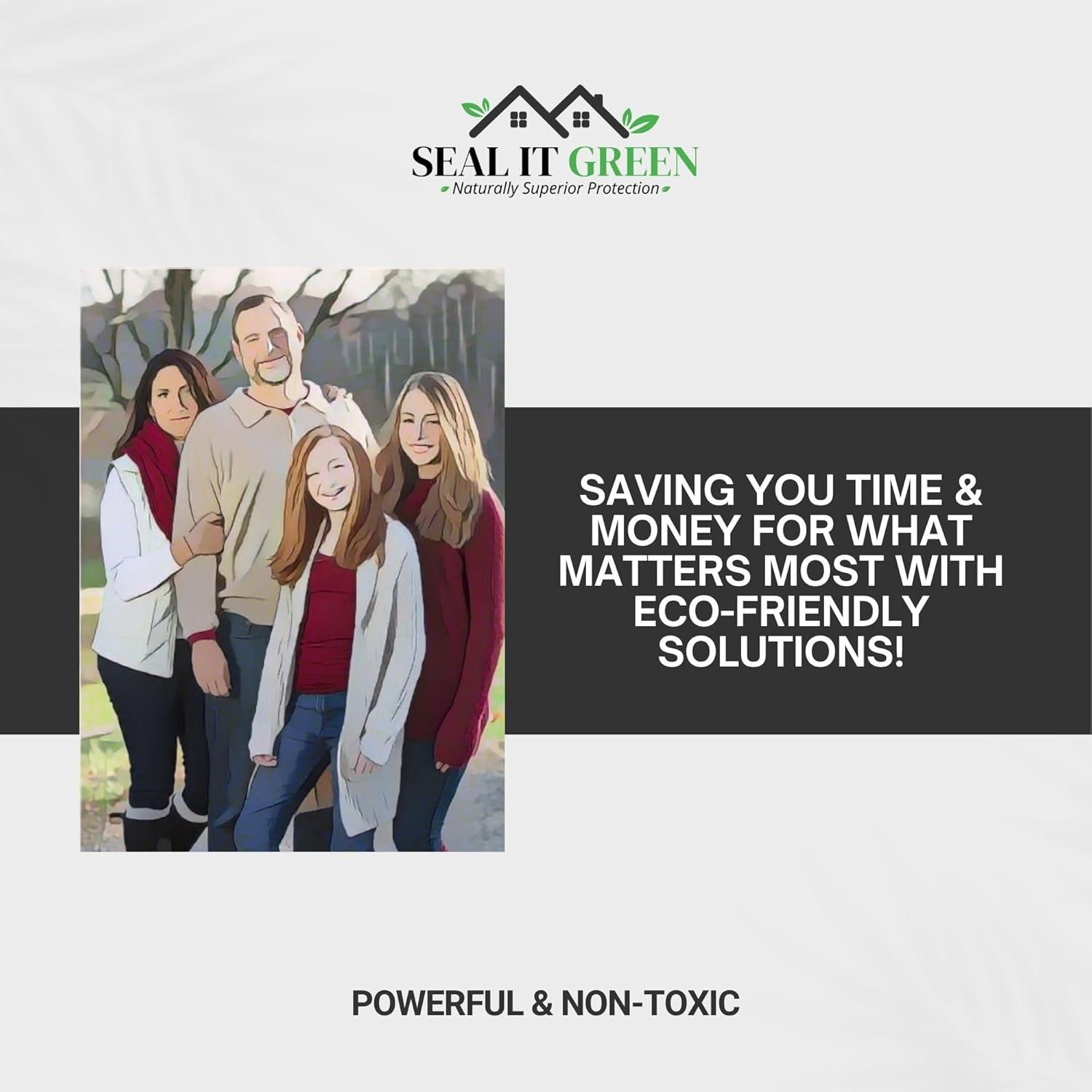 Seal It Green Grout, Granite, Stone, And Tile Sealer - Eco Friendly Deep Penetrating Protectant-No More Mold, Mildew Or Food Stains.