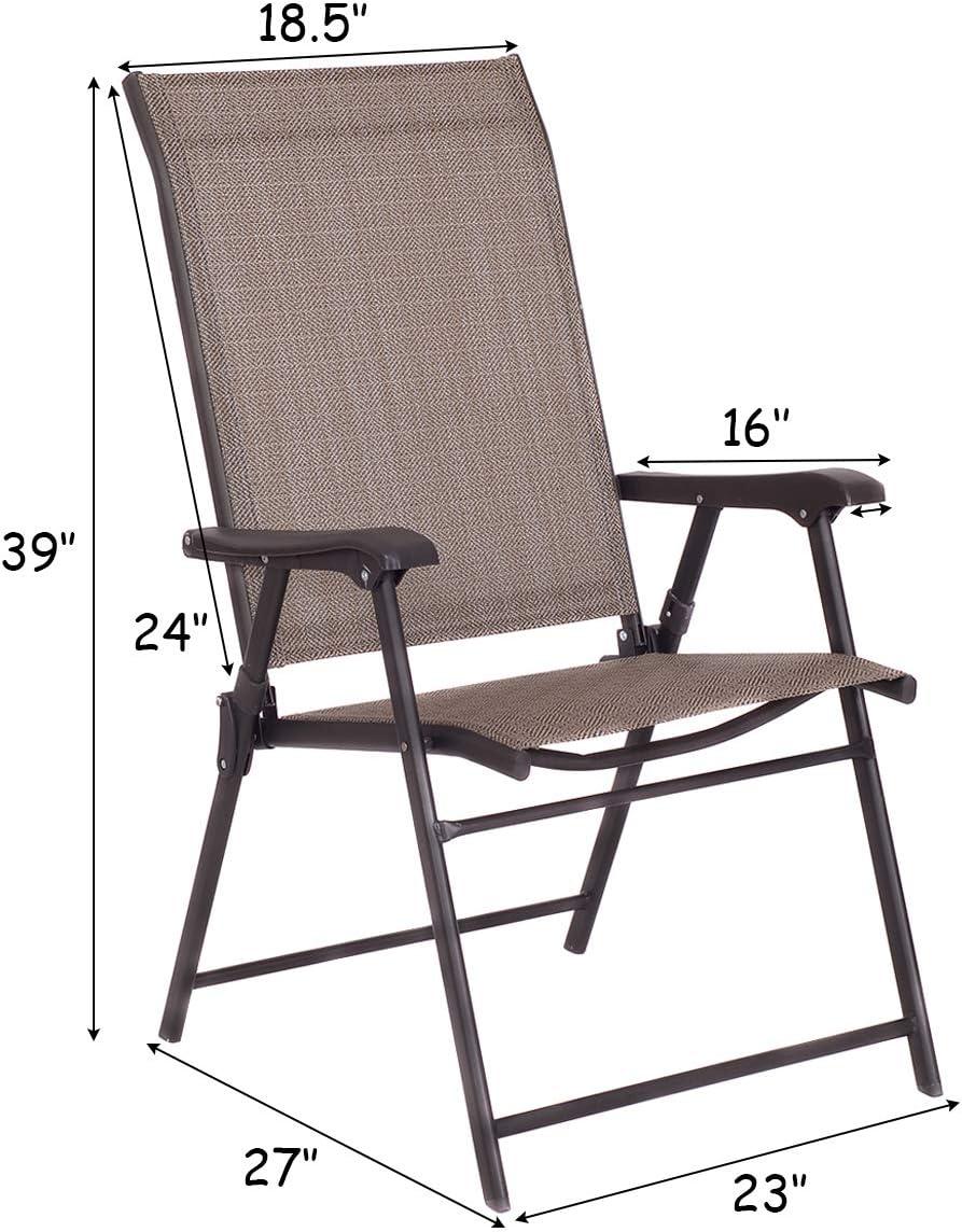 Quick Dry Breathable Fabric Foldable Portable Patio Lawn Chair (Set of 2)