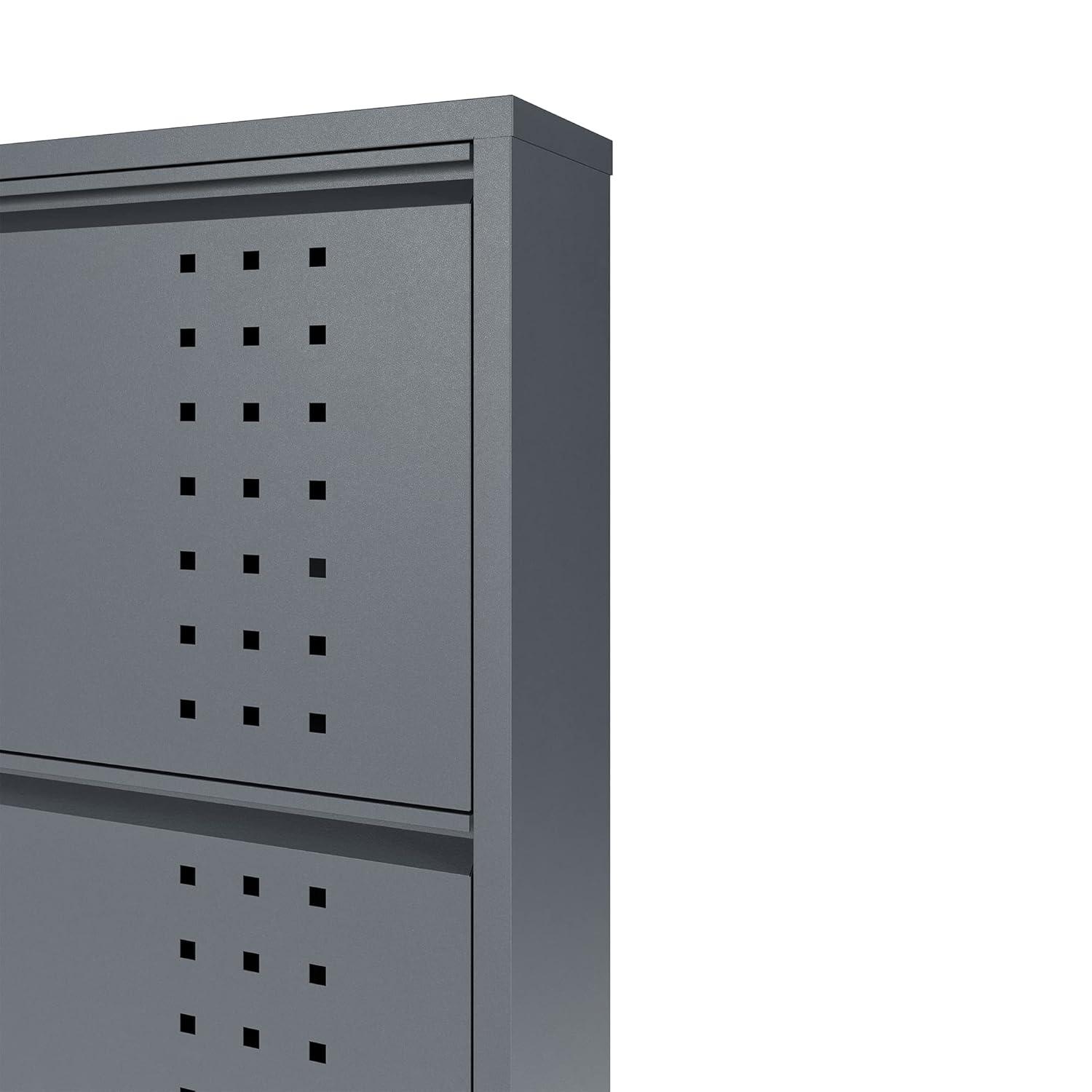 CEHA USA Antibacterial 4 Tier metal shoe cabinet side holes