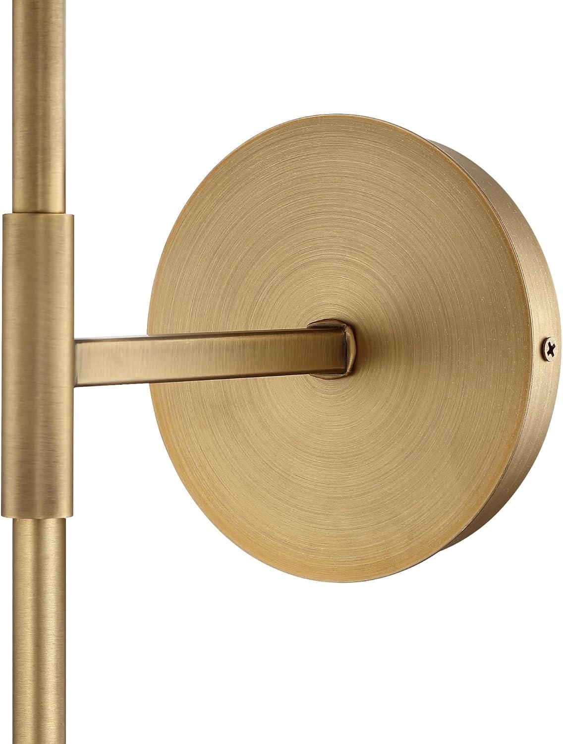 Millie Plugin Wall Sconce Light Fixture Cotton Shade/Brass - Nathan James