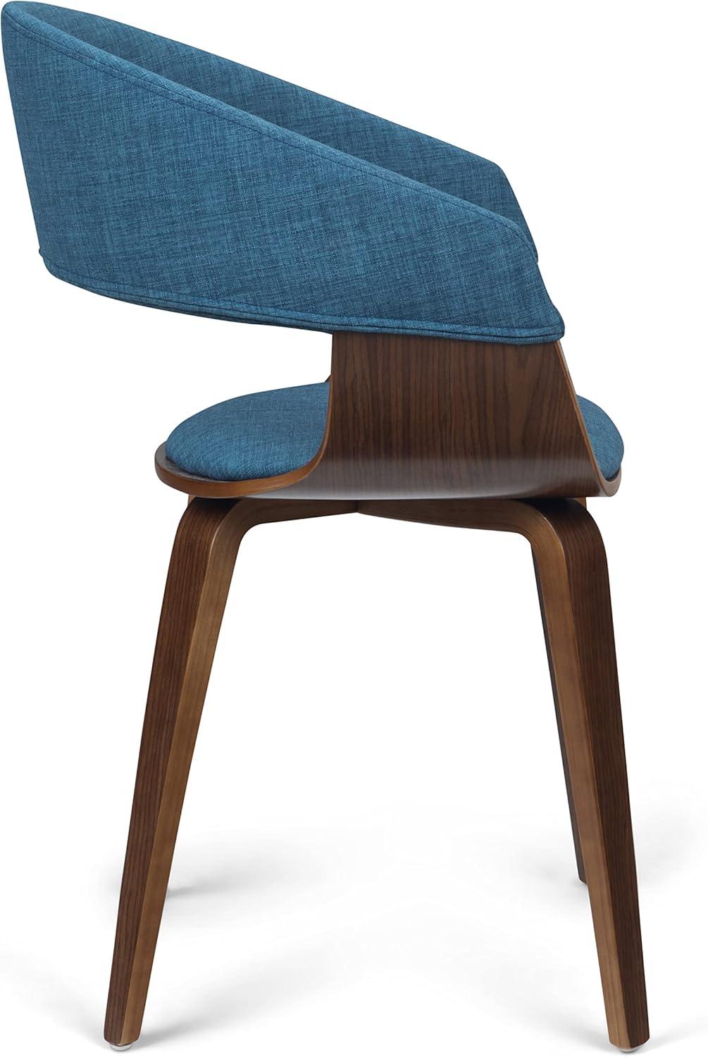 Simpli Home Lowell Contemporary Solid Wood Dining Chair in Blue