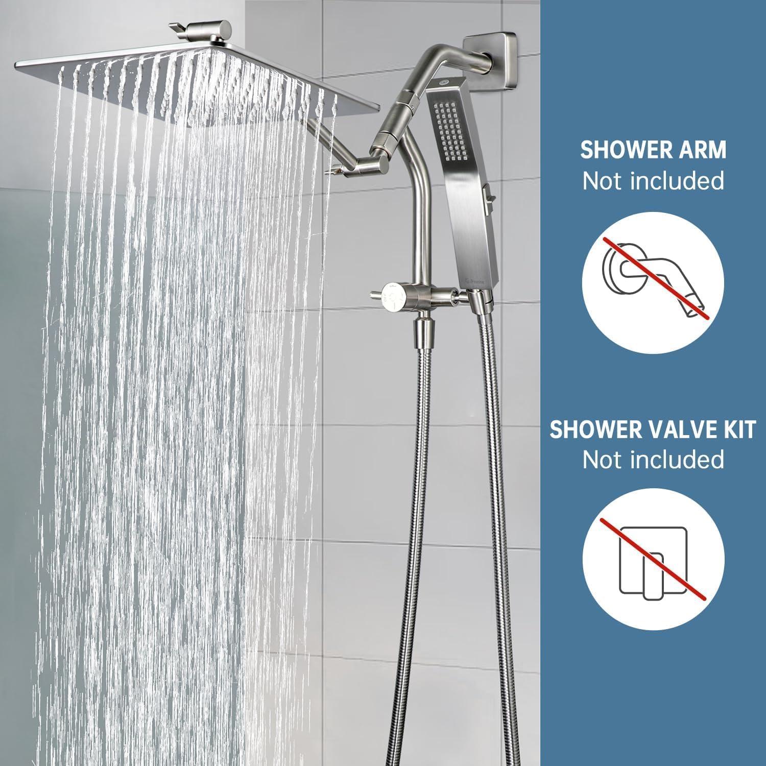 All Metal Rain Dual Shower Head