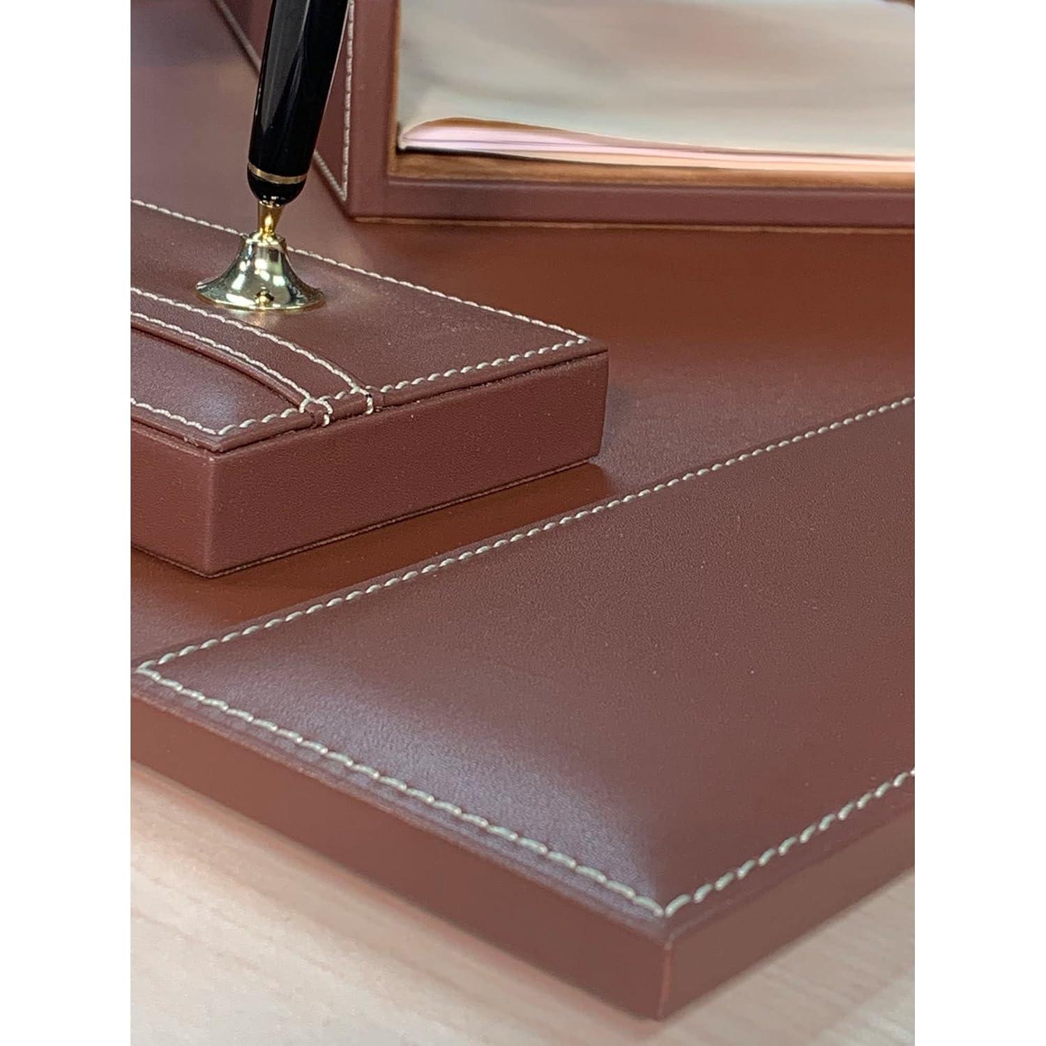 Dacasso Leather Desk Organizer Set