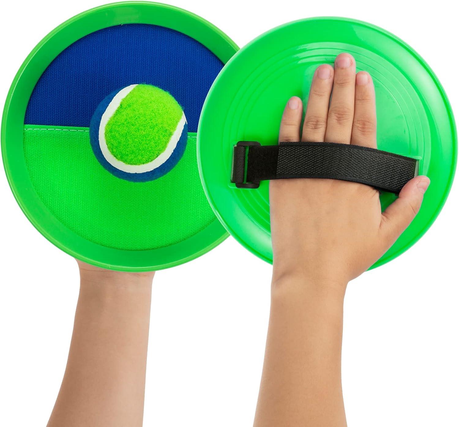 Green and Blue Adjustable Outdoor Toss and Catch Ball Set