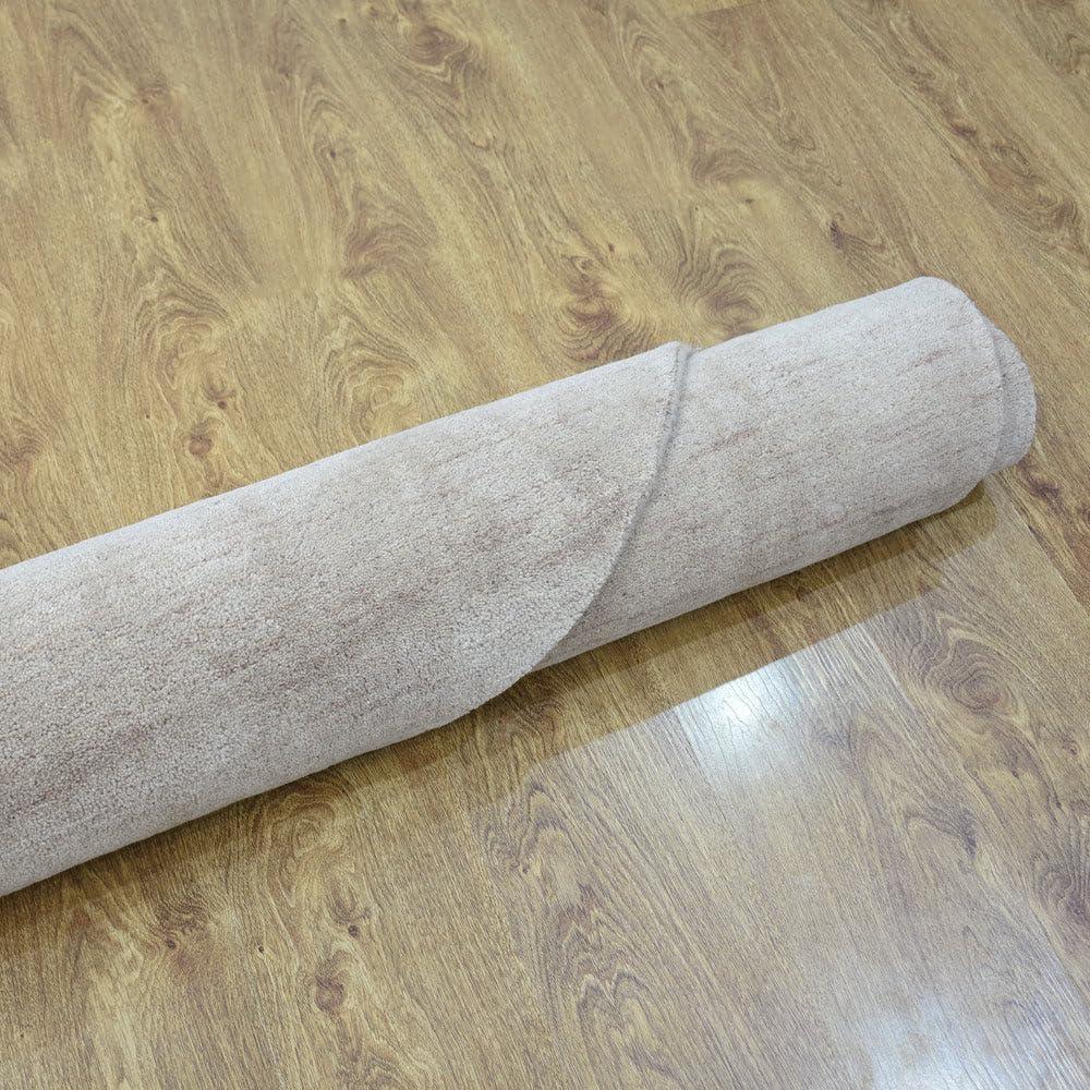 Rugsotic Carpets Alfombras Hechas a Mano Telar Anudado Redondo 10'x10' Lana Beige para Uso en Interiores