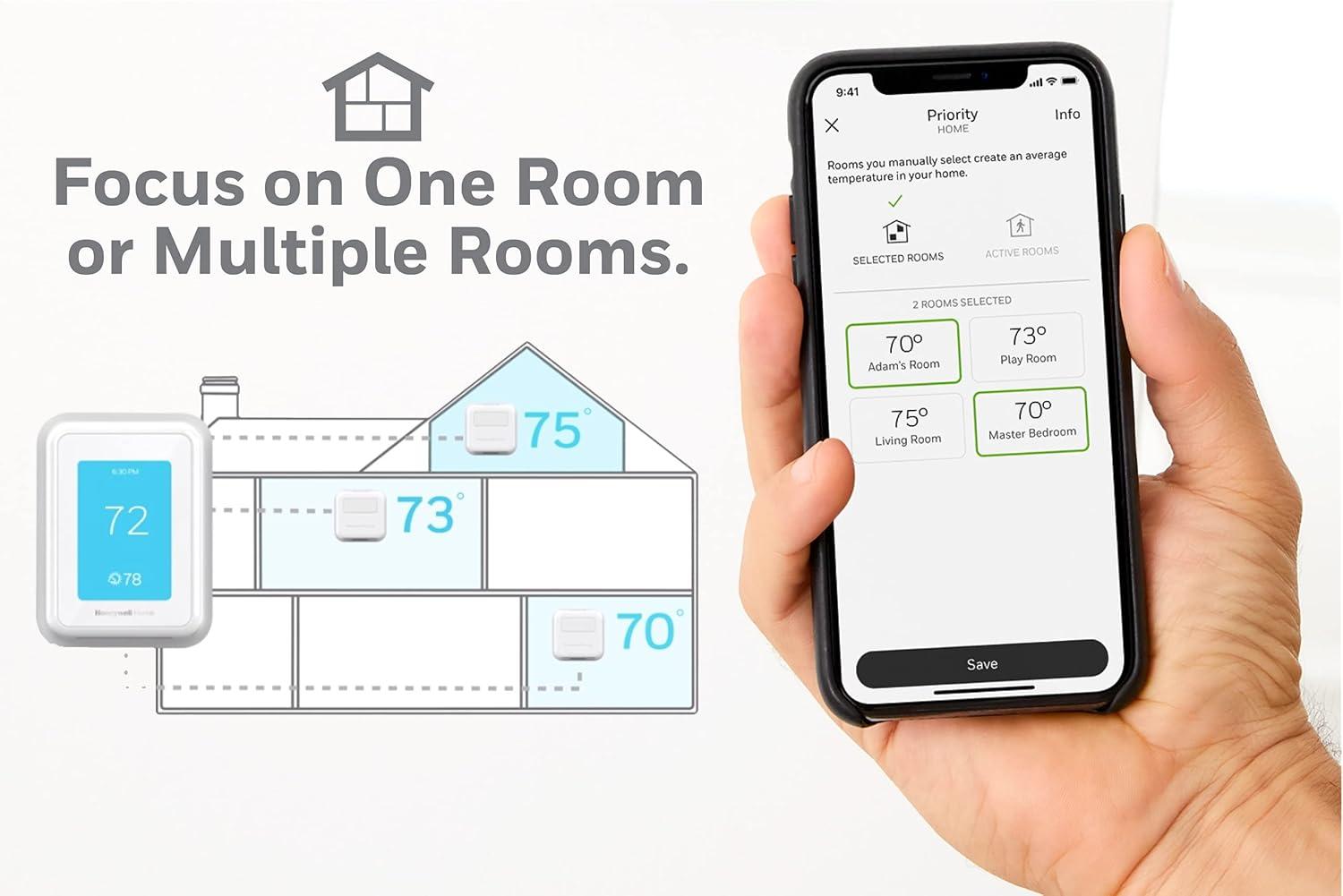 White Wi-Fi Smart Thermostat with Touchscreen Display