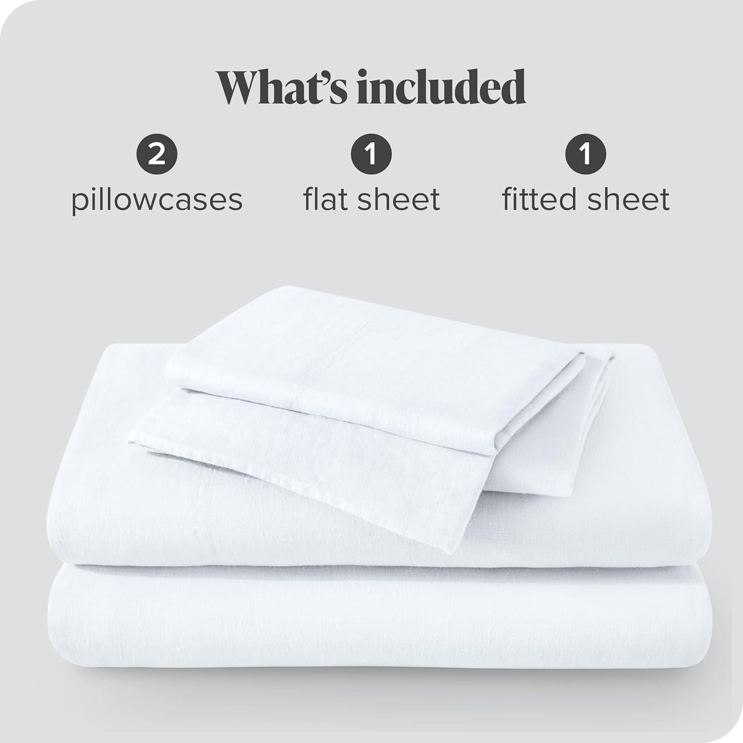 Bare Home 100% Linen Sheet Set