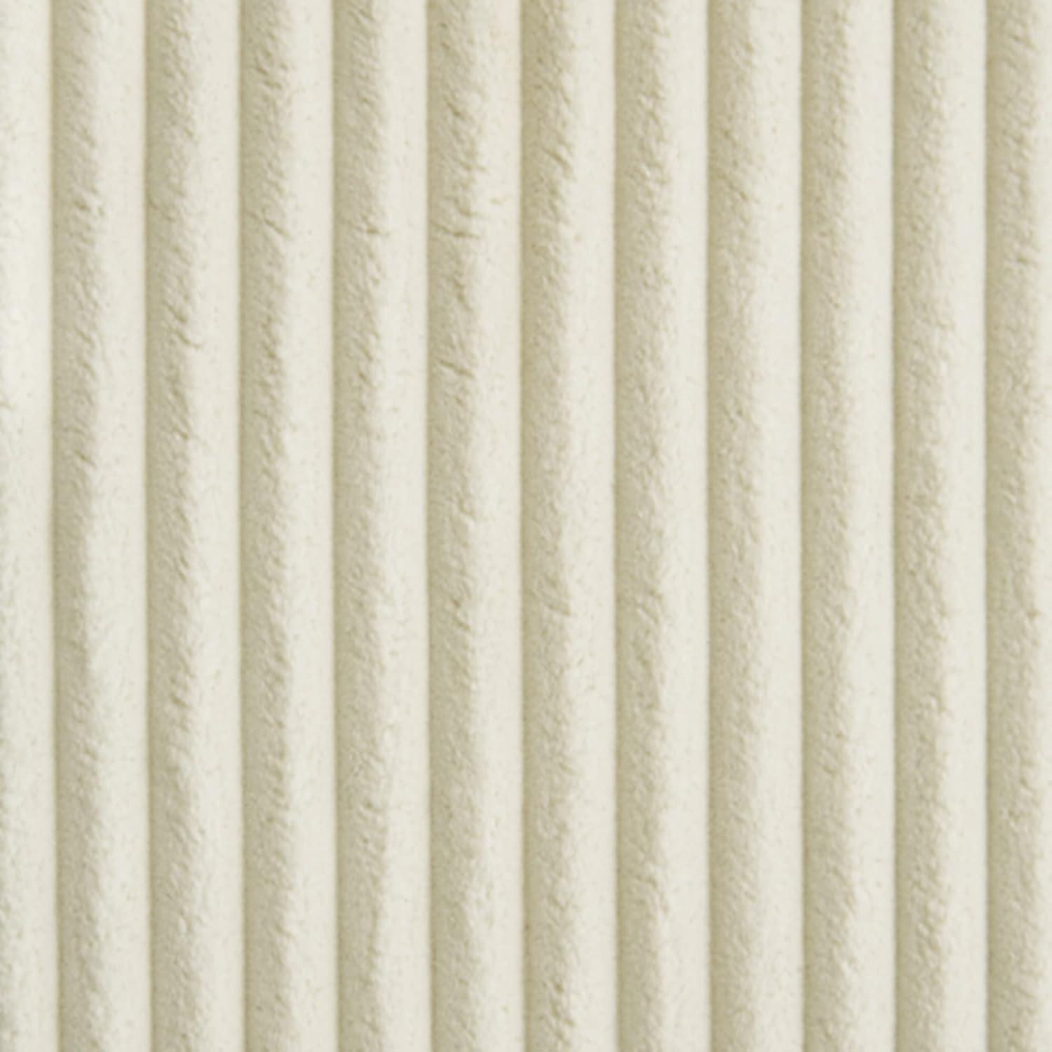 Lindyn Cream Polyester Upholstered Oversized Accent Ottoman