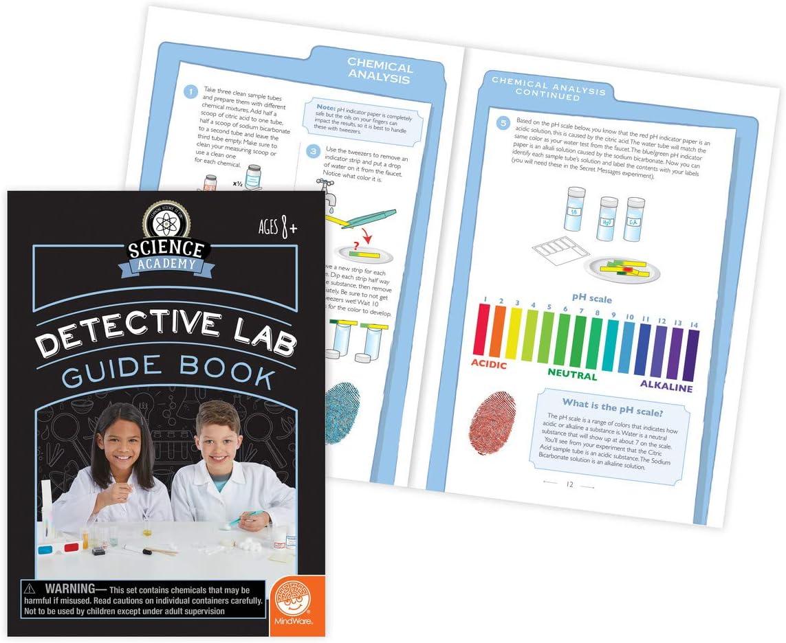 MindWare Science Academy Detective lab, Kids Detective Kit Complete with 7 Forensics and Crime-Scene Investigations