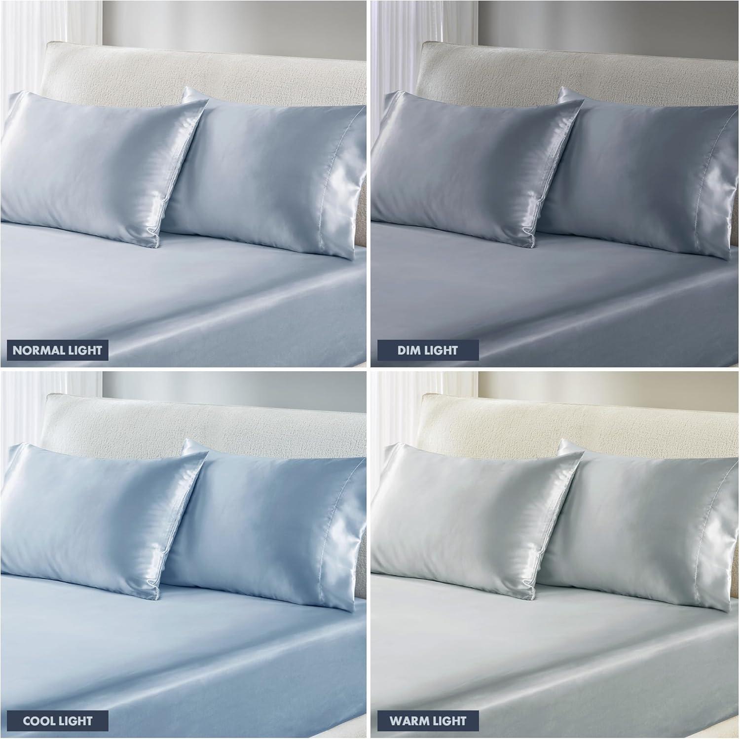 Madison Park Essentials Satin Luxury 2PC Pillowcases (Set of 2)