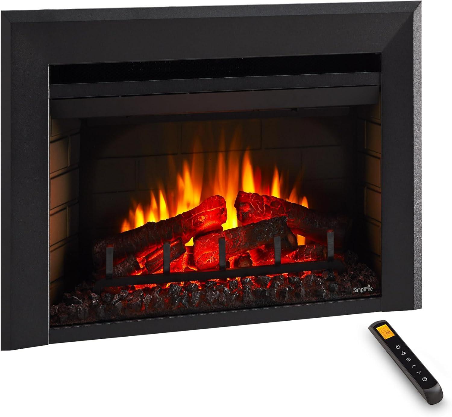 SimpliFire 25-Inch Black Electric Fireplace Insert