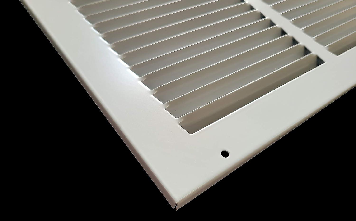 Fits 6x12 Duct Opening | Steel Return Air Grille by Handua | Vent Cover Grill for Sidewall and Ceiling | White | HVAC Cold Air Intake Grille | Outer Dimensions: 7.75"W X 13.75"H