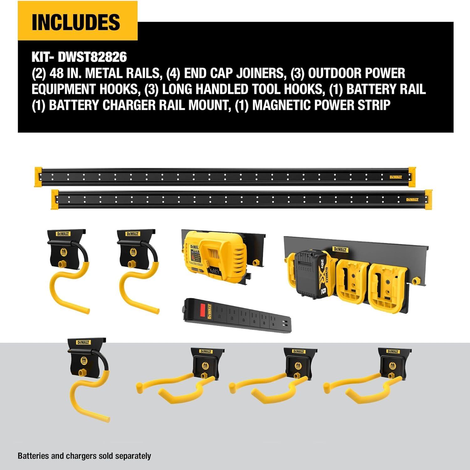 DEWALT Black and Yellow 14-Piece Wall Mount Tool Organizer Kit