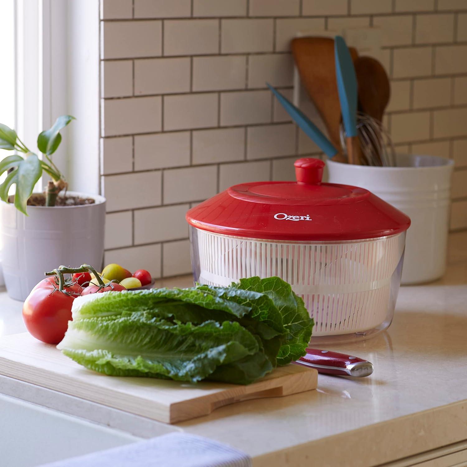 Ozeri Italian Made Fresca Salad Spinner and Serving Bowl Rotator