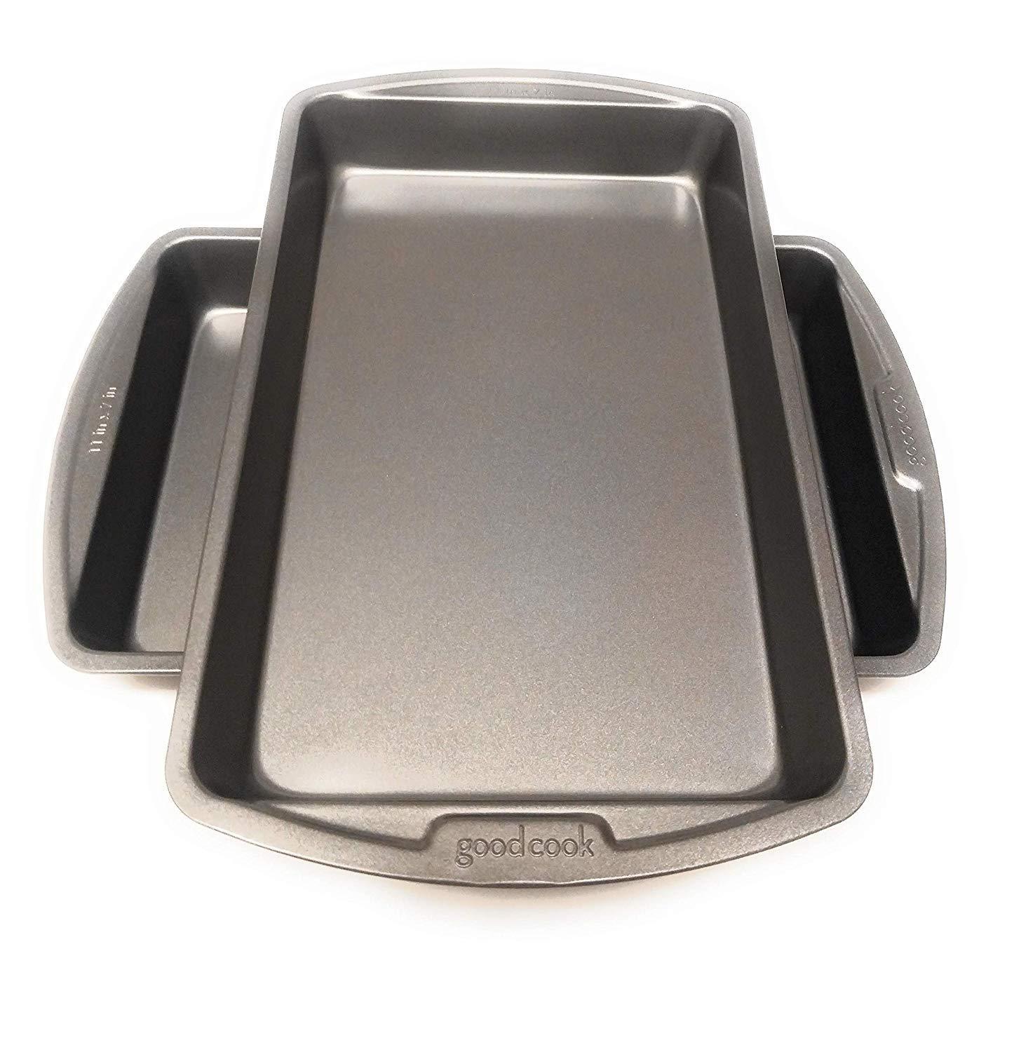 Goodcook Everyday Nonstick Steel Oblong Pan, 7" x 11", Gray