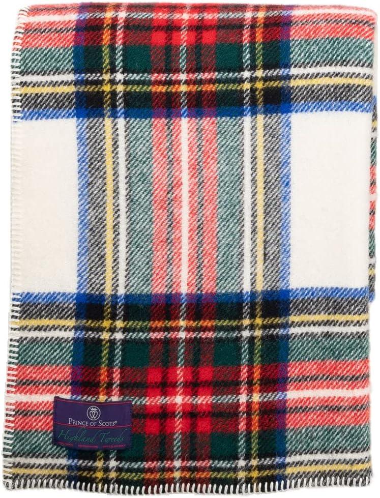 Extra-Large Multicolor Wool Tartan Throw Blanket