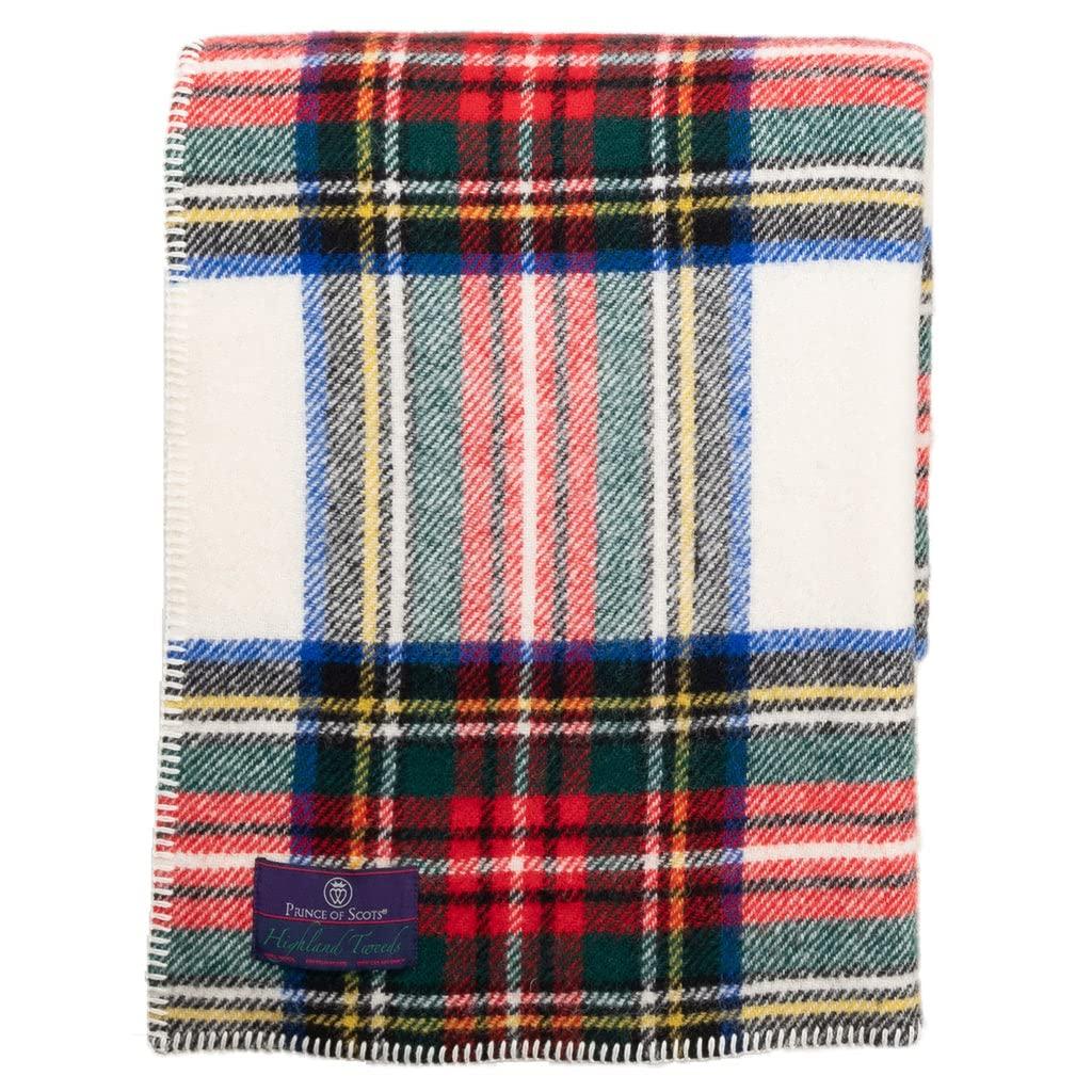 Extra-Large Multicolor Wool Tartan Throw Blanket