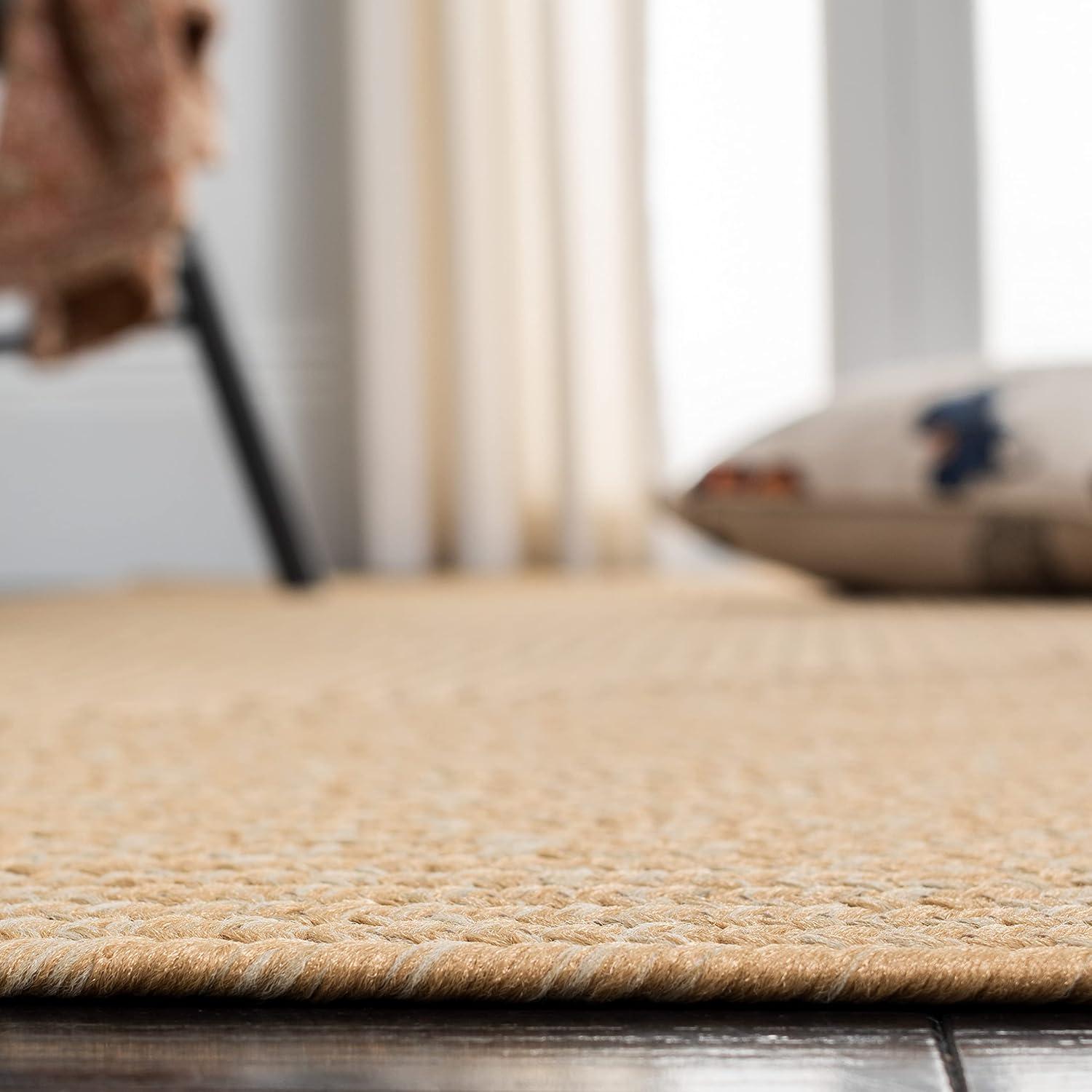 Braided BRD315 Hand Woven Area Rug - Beige/Tan - 5'x8' - Safavieh.