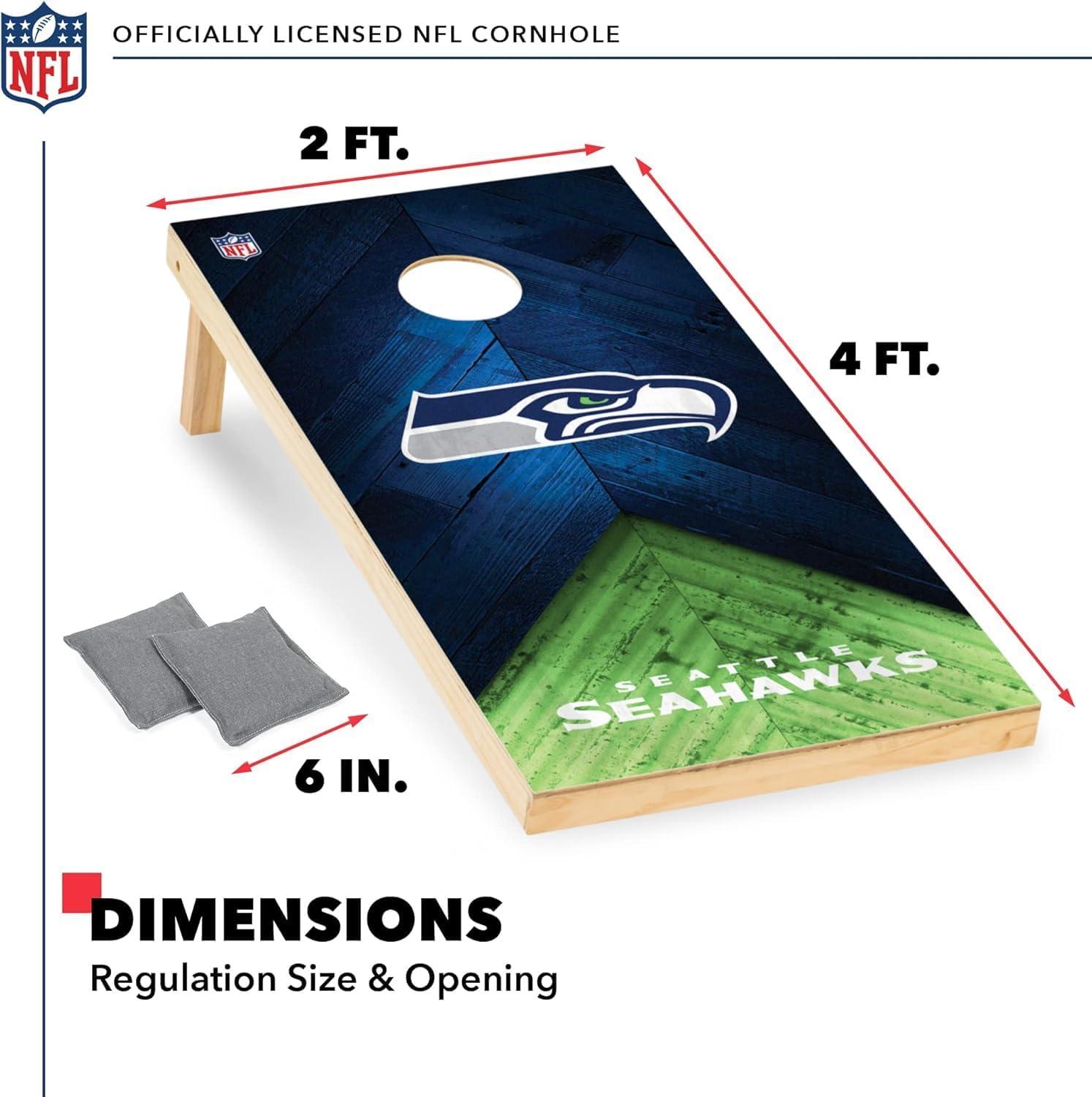 NFL Seattle Seahawks 2'x4' Wood Cornhole Set