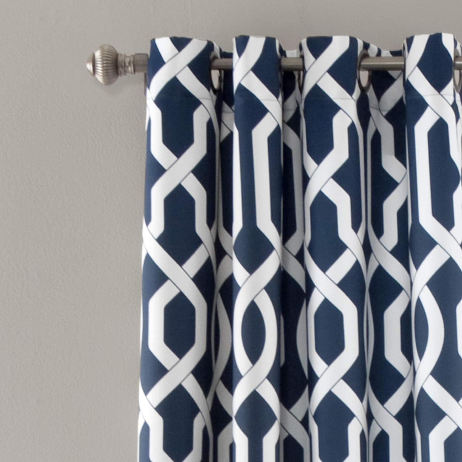 Lush Decor Trellis Polyester Room Darkening Curtain Pair (Set of 2)