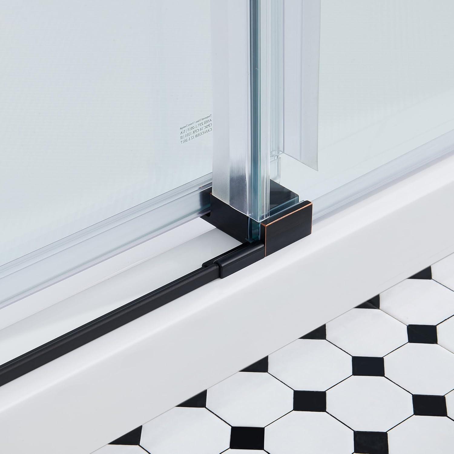 OVE Decors Bel Soft Close 60" x 78" Frameless Sliding Soft Close Shower Door