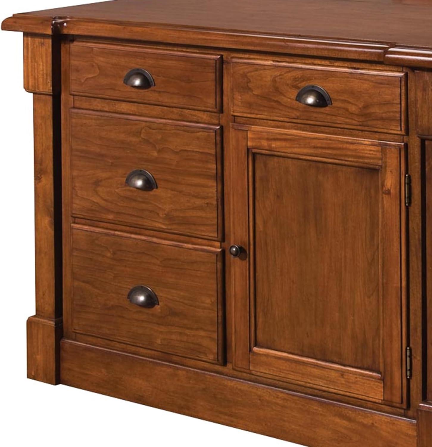 Homestyles Aspen Wood Kitchen Island in Brown