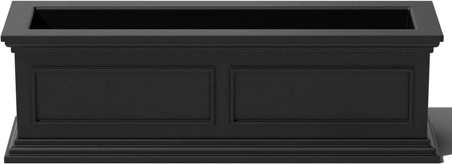 Veradek Brixton Window Box 36" Plastic Planter - Black