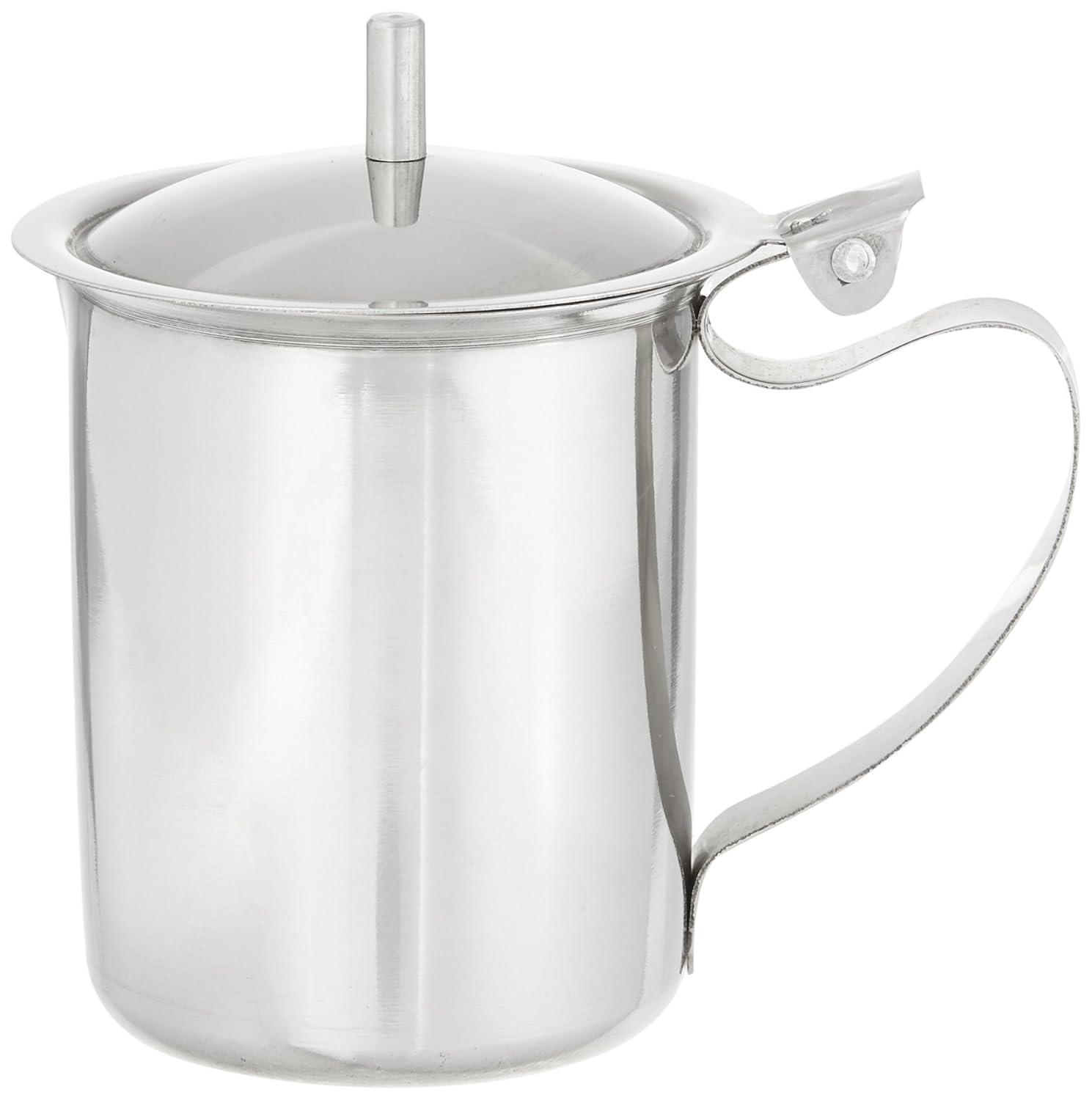Winco Creamer Server, with Cover, Stainless Steel, 10 oz
