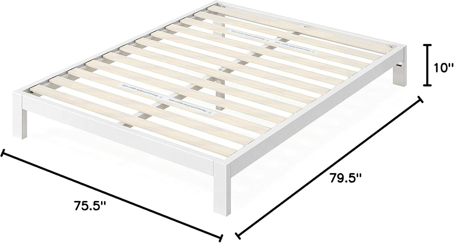 Arnav 10" Metal Platform Bed Frame White - Zinus