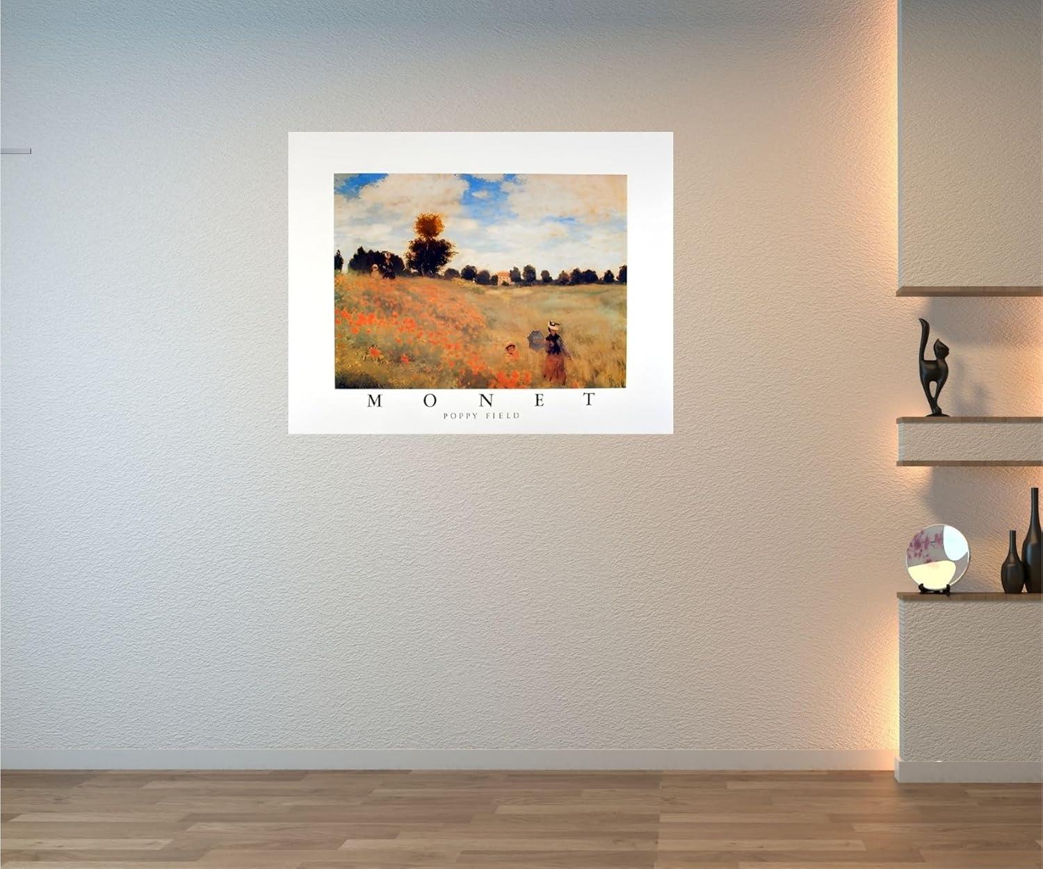 Stupell Industries The Poppy Field Monet Classic Painting Framed Wall Art by Claude Monet