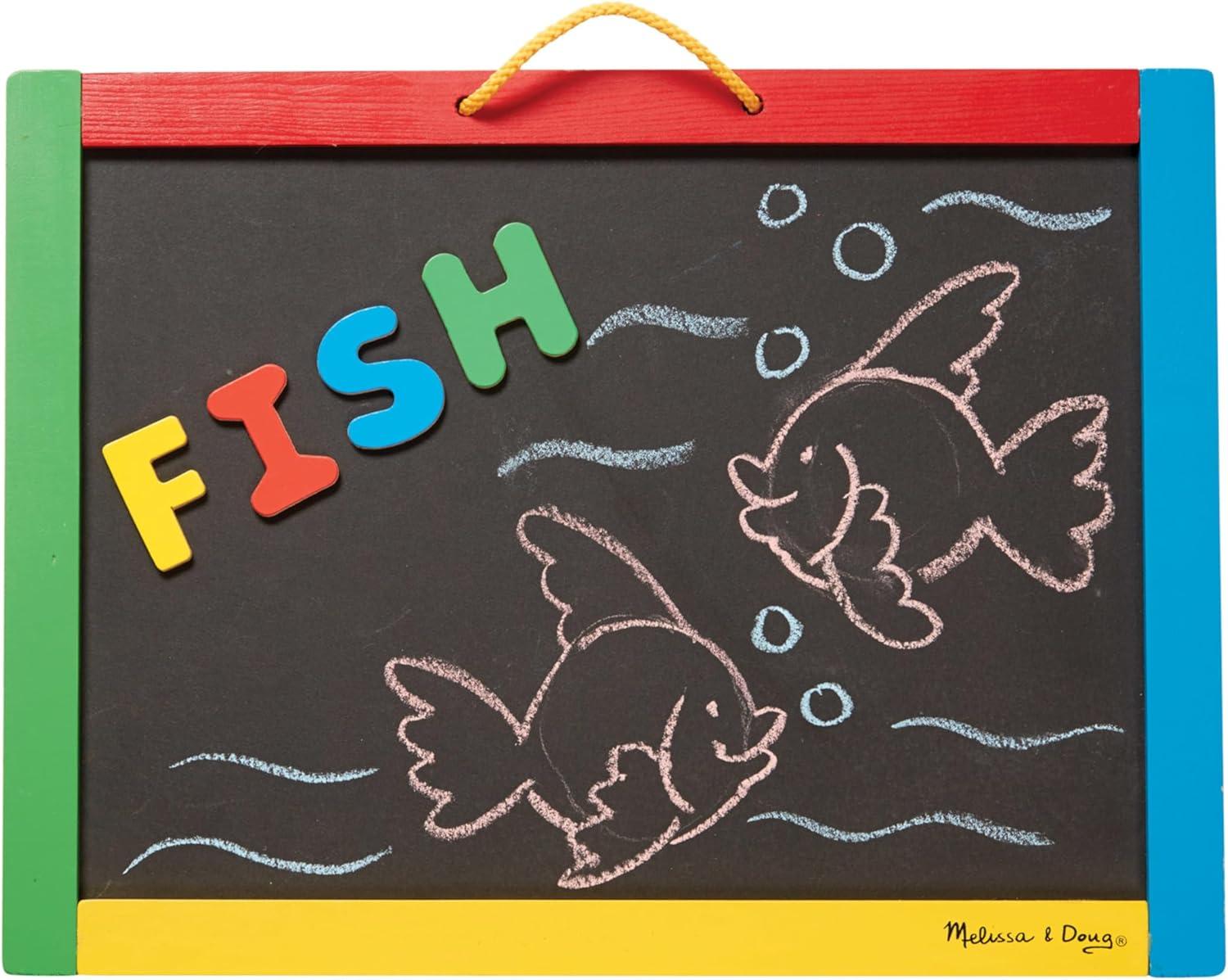 Colorful Wooden Frame Magnetic Chalkboard and Dry-Erase Board