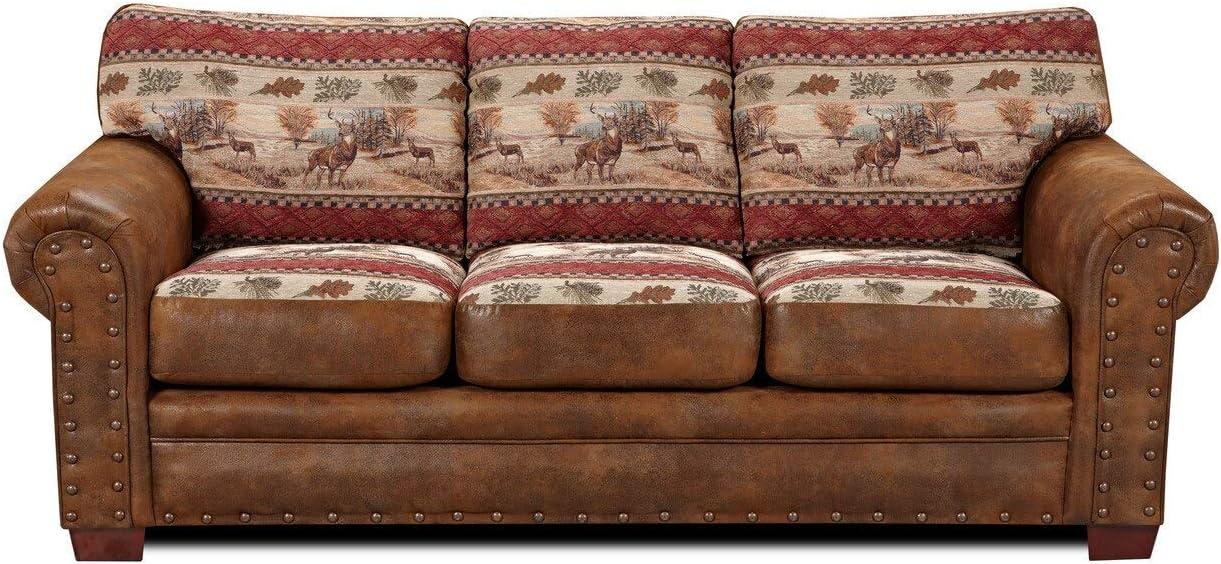 American Furniture Classics Deer Valley Model 8503-50 Lodge Style Sofa