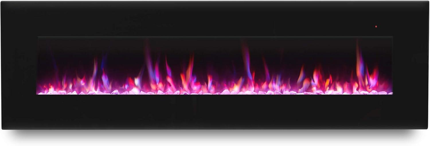 Corretto Wall Mounted Electric Fireplace in Black by Real Flame