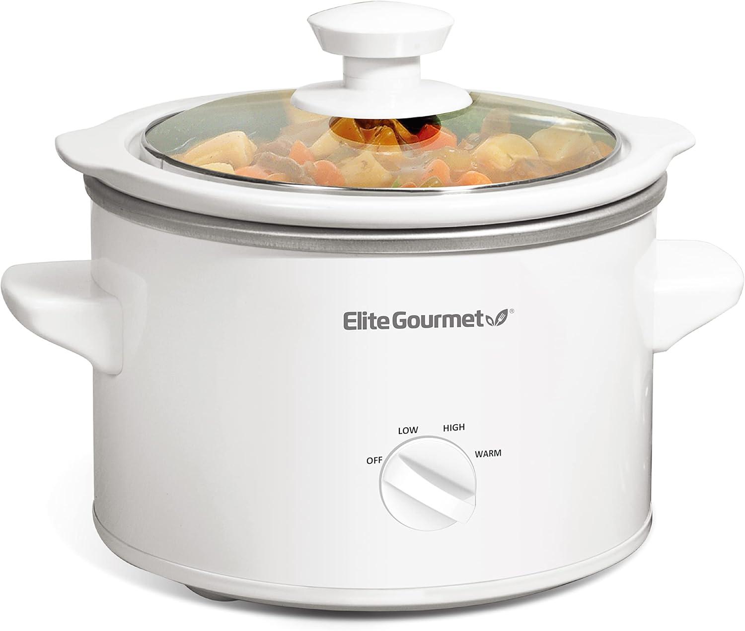 Elite Cuisine 1.5Qt. Mini Slow Cooker in Stainless Steel MST-250XW