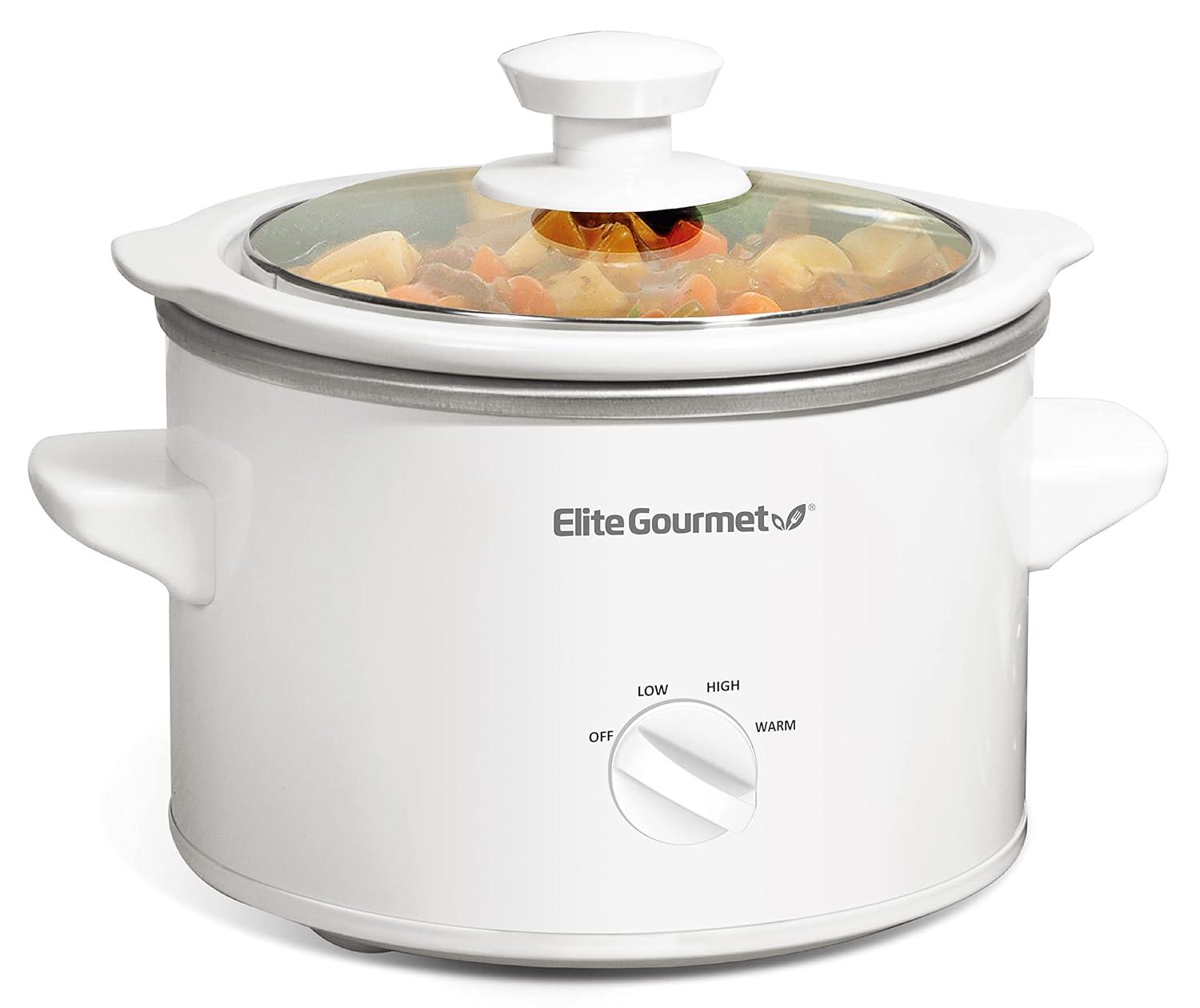 Elite Cuisine 1.5Qt. Mini Slow Cooker in Stainless Steel MST-250XW