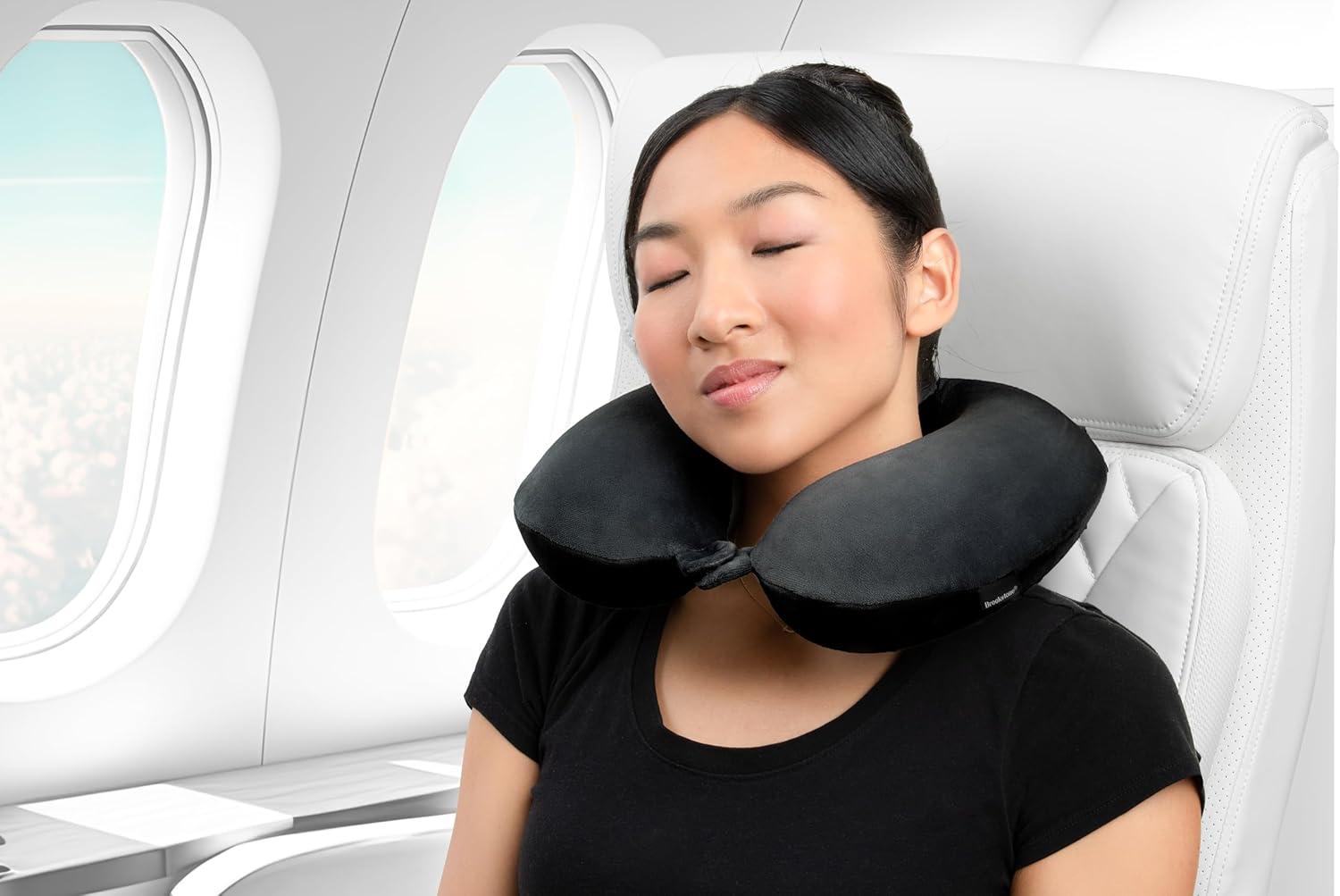 witspace Indoor Outdoor Chair Cushions, Seat Cushion Chair Cushions, Travel Neck Pillow Memory Foam Airplane Travel Comfortable Washable Cover Plane Neck Support Pillow for Neck Sleeping