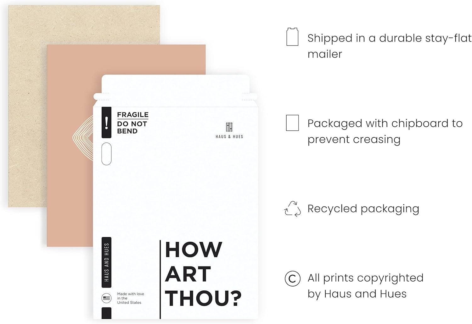 HAUS AND HUES Boho Posters Neutral Wall Art Prints - Boho Posters and Prints | Abstract Art Wall Prints Boho Art Wall Decor Boho Art Prints Boho Wall Decor Boho Prints | 12" x 16" UNFRAMED