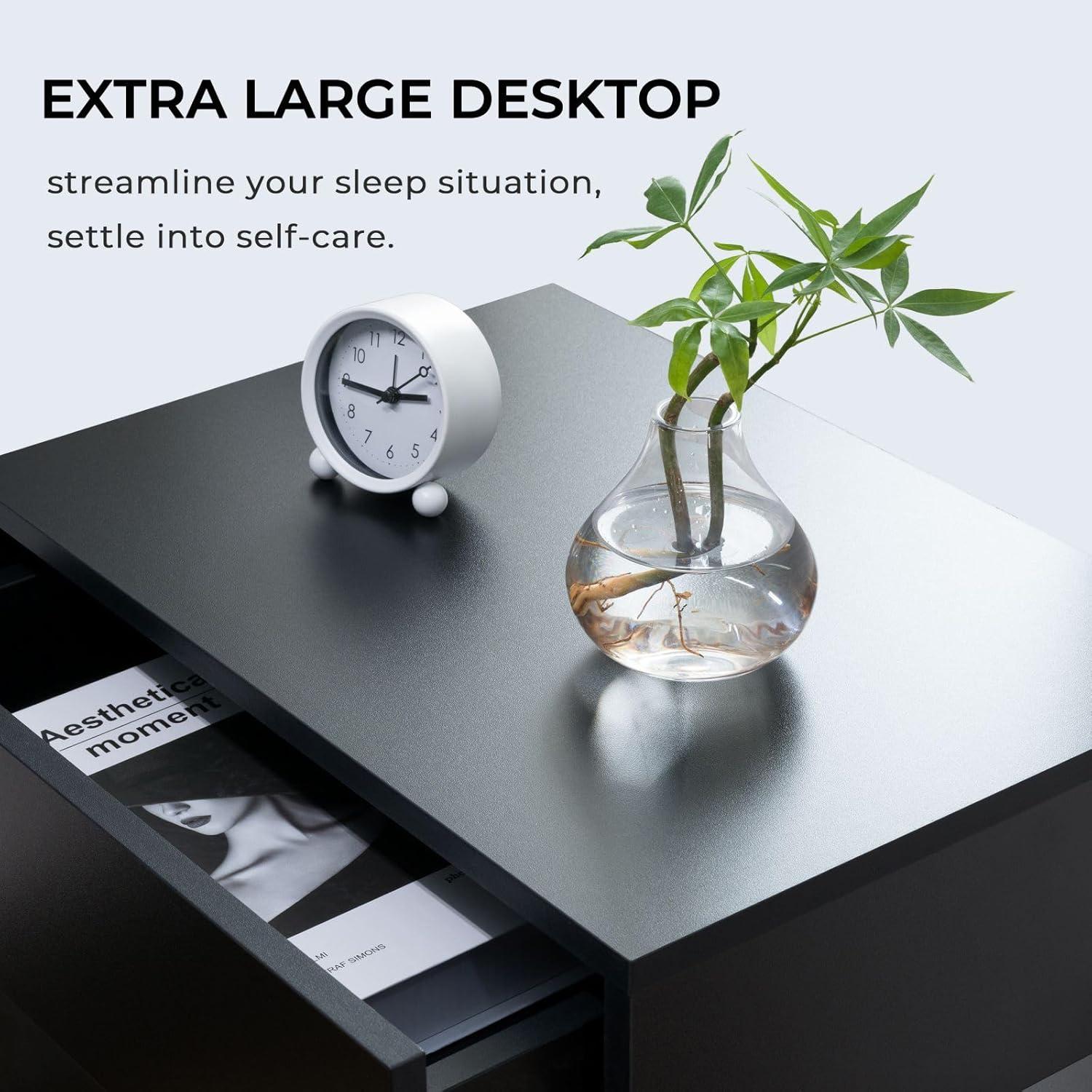 Ivy Bronx Nightstands set of 2 LED Night Stand (Set of 2)