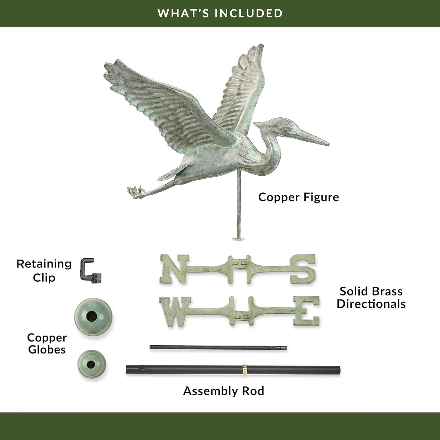 Good Directions Heron 38'' H Metal Animals Weathervane