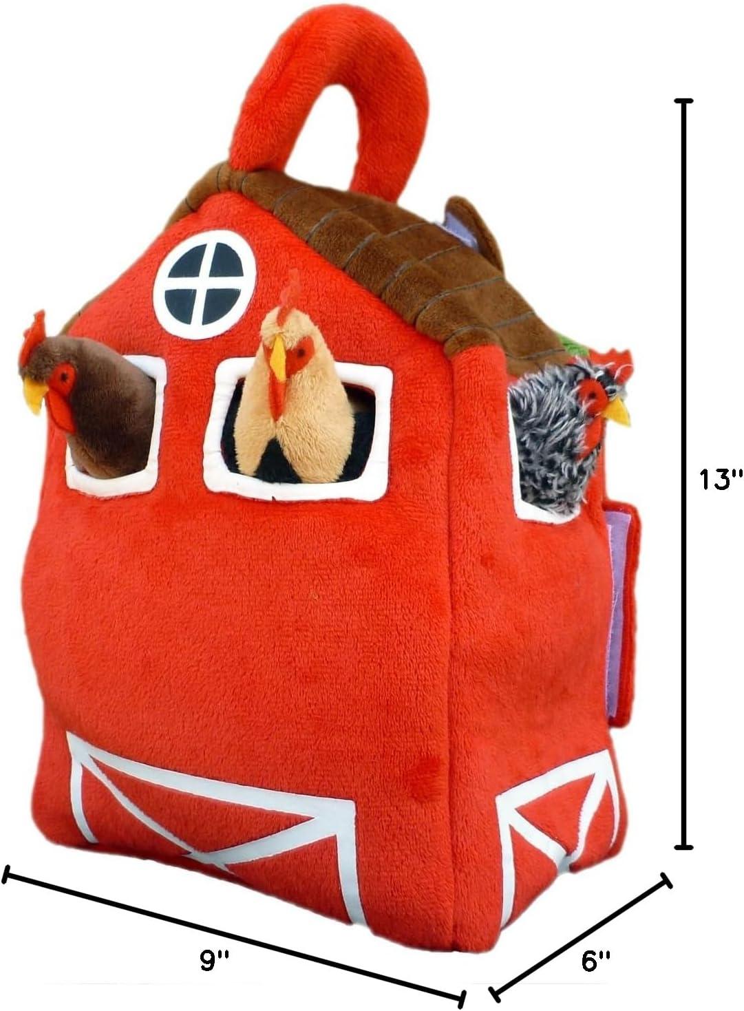 Adore 12" Hen House Chicken Coop Plush Stuffed Animal Playset