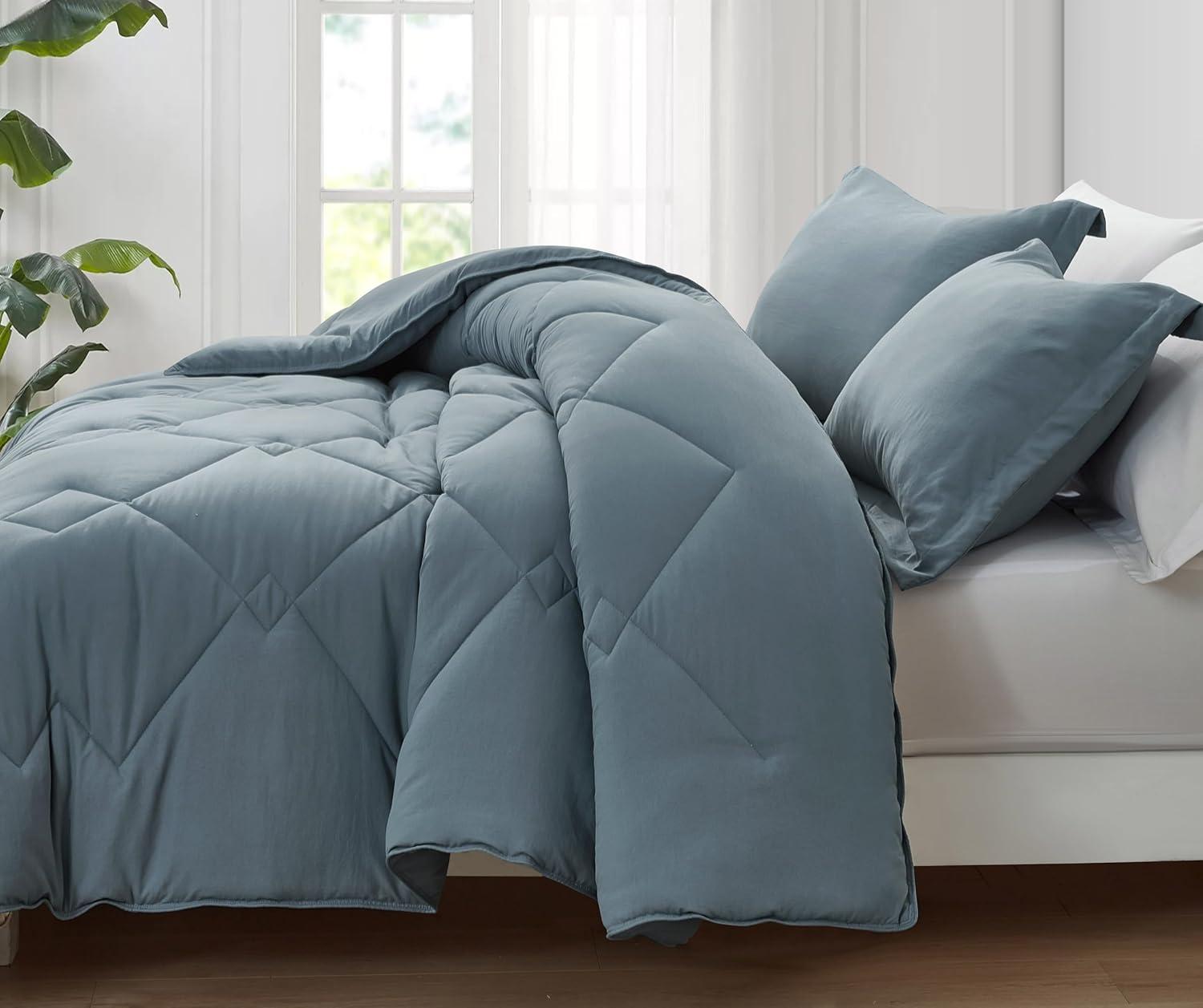 Chezmoi Collection Logan Solid Comforter Set