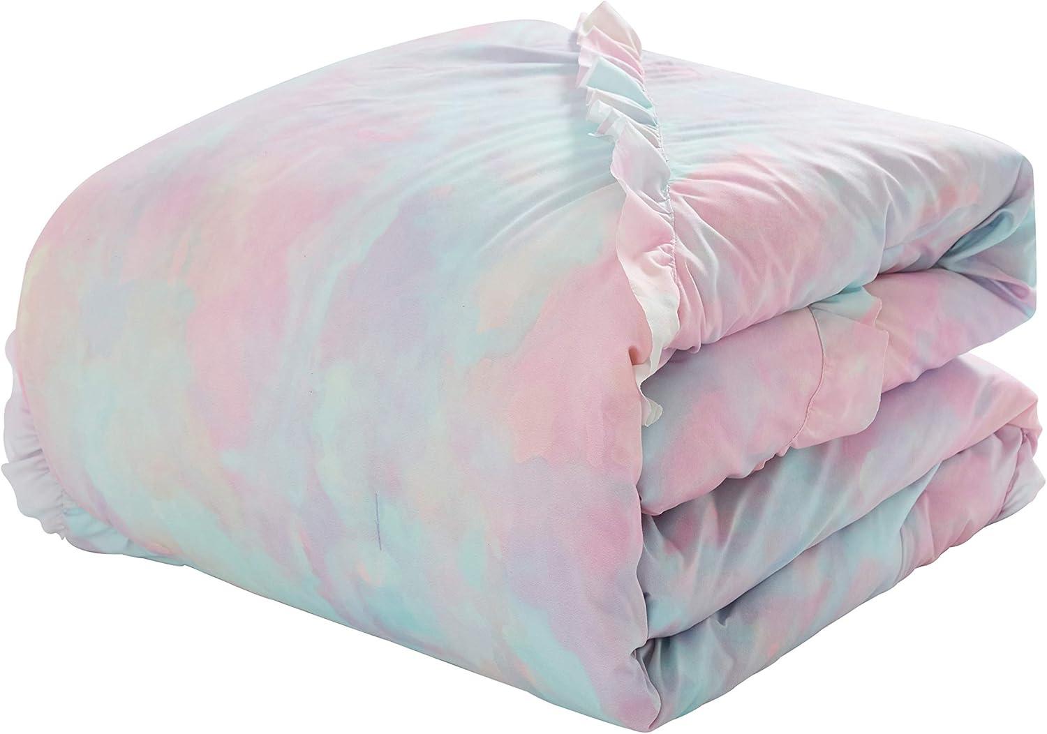 Twin Pink Microfiber Reversible Kids Comforter Set