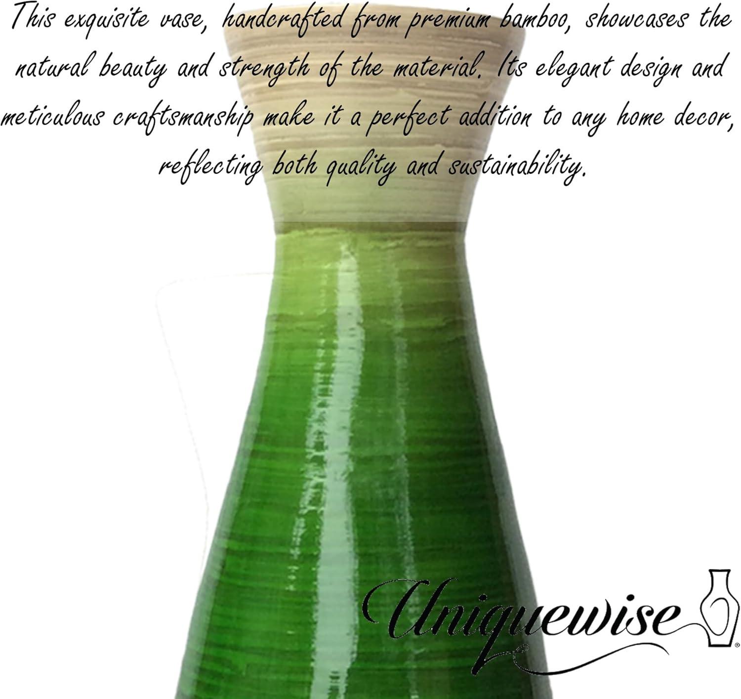 Uniquewise Handmade Wood Floor Vase