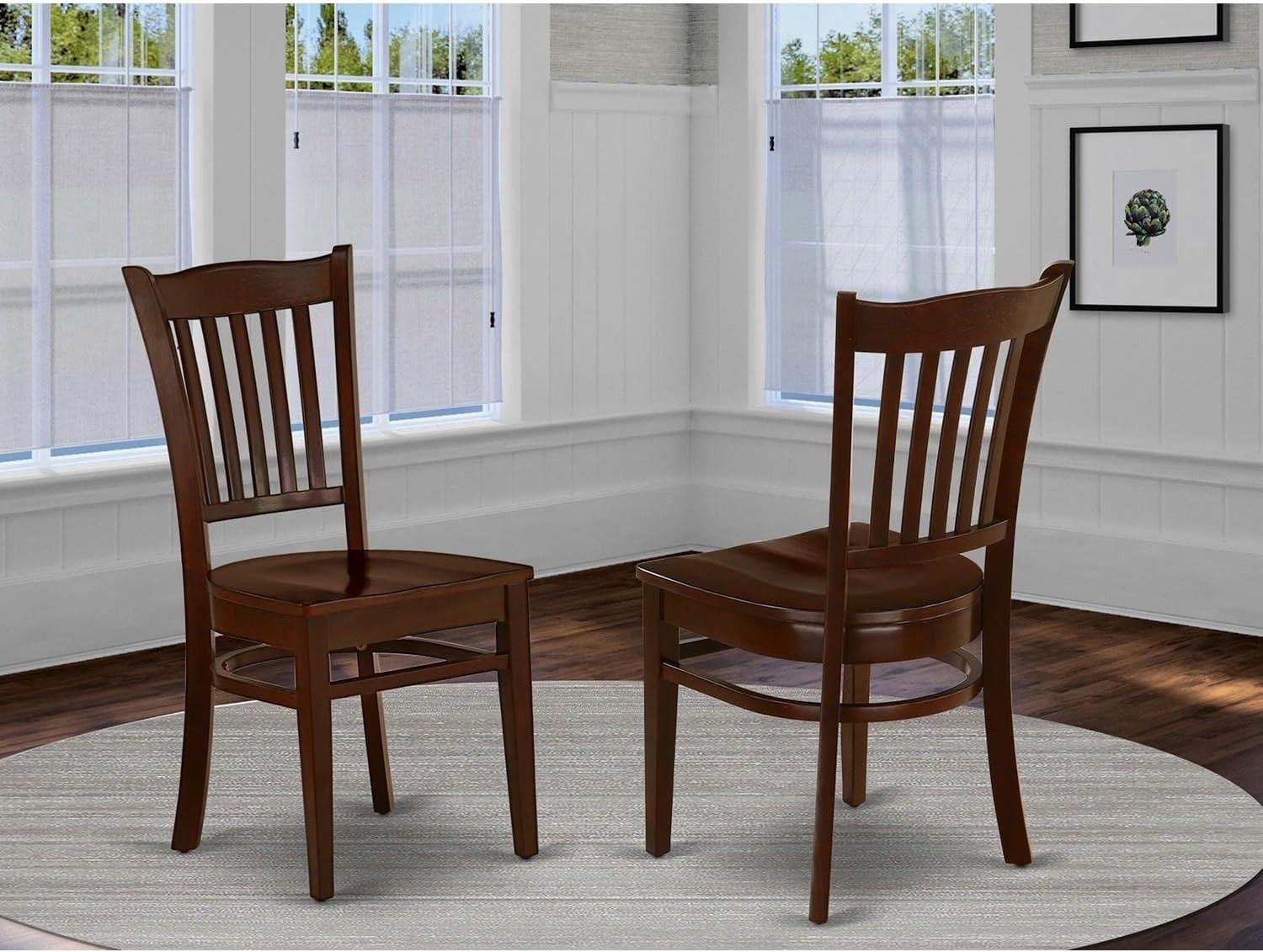 Groton Dining Chair with Wood Seat - Mahogany - Set of 2