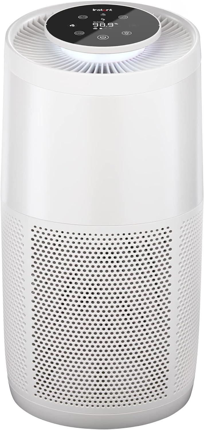 White Ionic HEPA Air Purifier with Odor Absorbing Filter