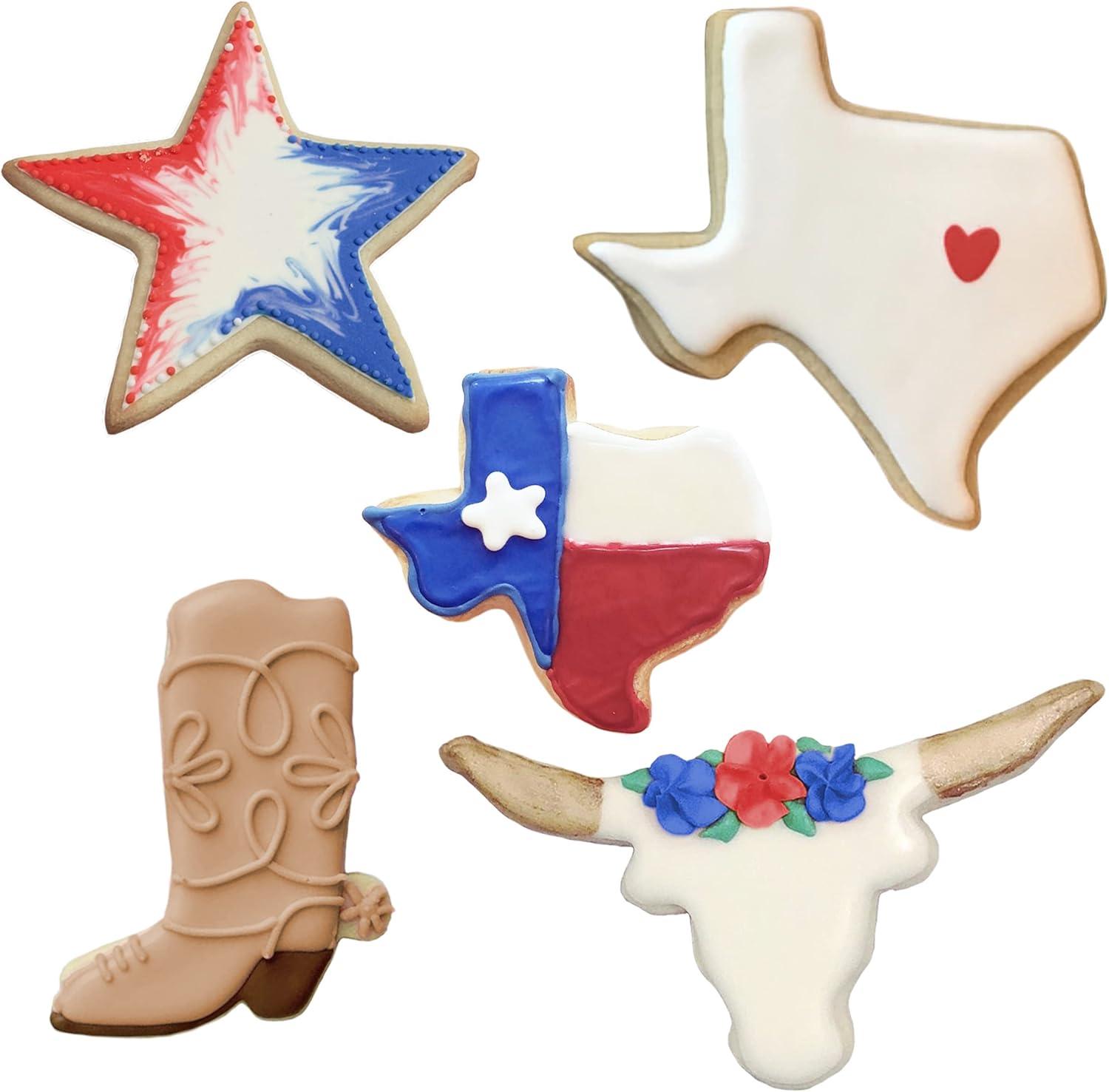 Ann Clark Texas Cookie Cutter Set, 5-Piece, Made in USA