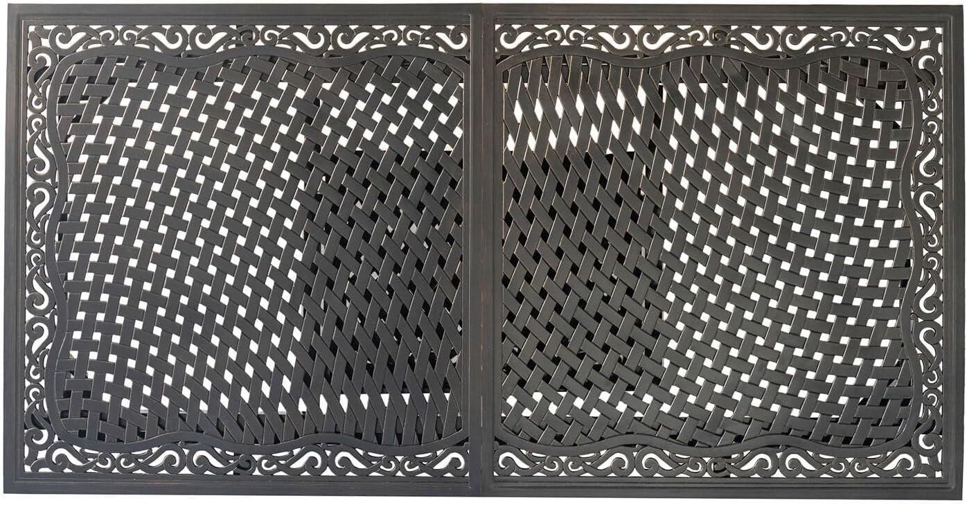 Hanover Brigantine Juego de Comedor Moderno para Exteriores de 7 Piezas / 4 Sillas con Cabestrillo, 2 Balancines Giratorios / Mesa con Tapa de 40'' x 70'' / Clima, Xido, Resistente a UV / Bronceado / BRIGDN7PCSW-2