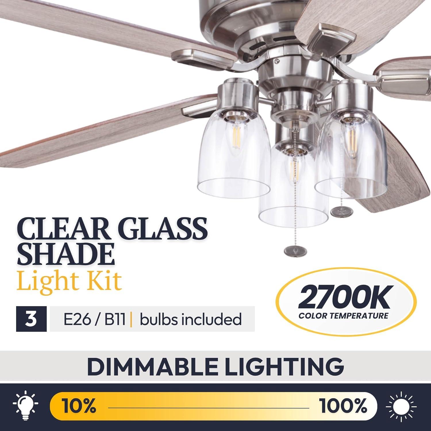 Prominence Home Magonia 52 Led Magonia 52" 5 Blade Indoor Led Ceiling Fan - Black